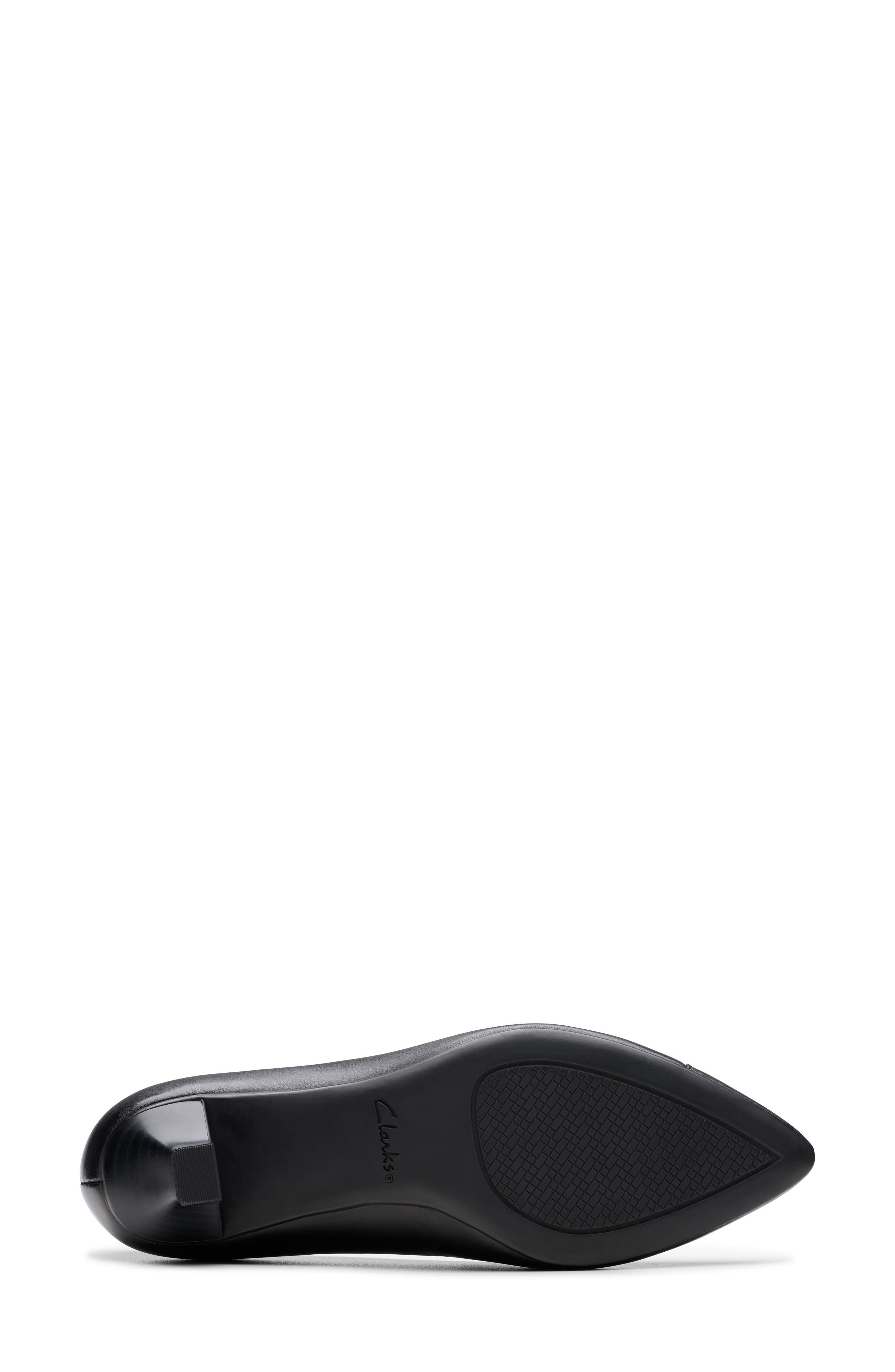 Clarks<sup>®</sup> Noahh Rose Pointed Toe Pump, Alternate, color, Black Leather