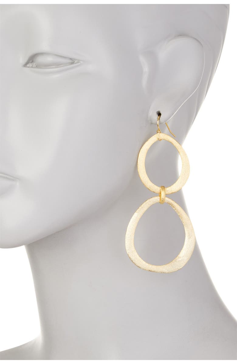 RIVKA FRIEDMAN 18K Gold Clad Organic Cascading Station Graduated Earrings, Alternate, color,