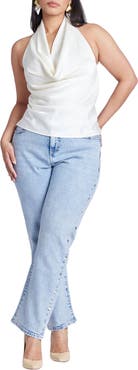 ELOQUII Straight Leg Jean With Studs