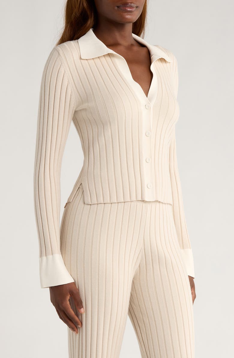 Lunya Cotton Blend Rib Cardigan, Alternate, color, 