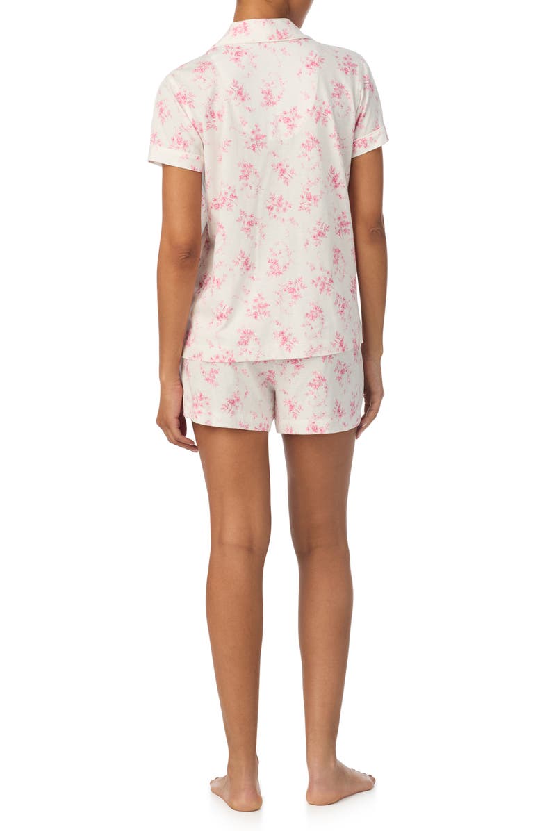 Lauren Ralph Lauren Print Cotton Blend Boxer Pajamas, Alternate, color, Ivory Floral