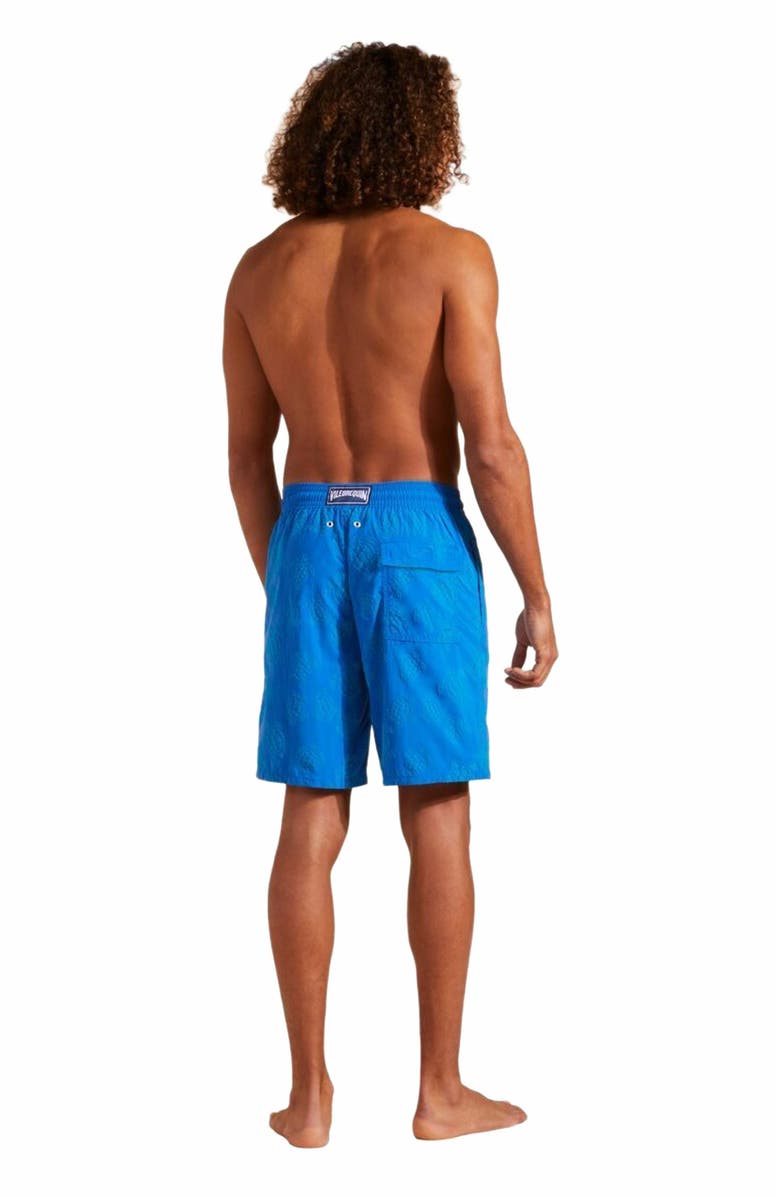 Vilebrequin Men's Vendôme Turtles Long Swim Trunks, Alternate, color,