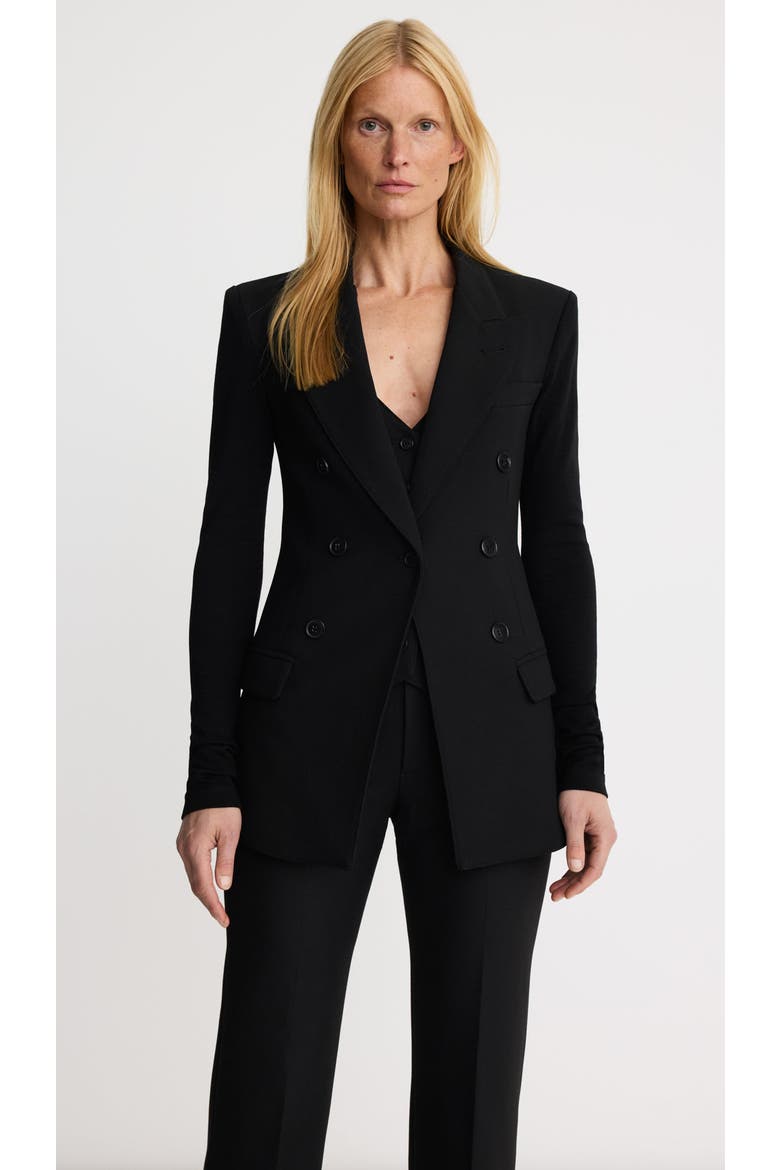 Not A DB Blazer With Jersey Sleeve, Main, color, Black Pique