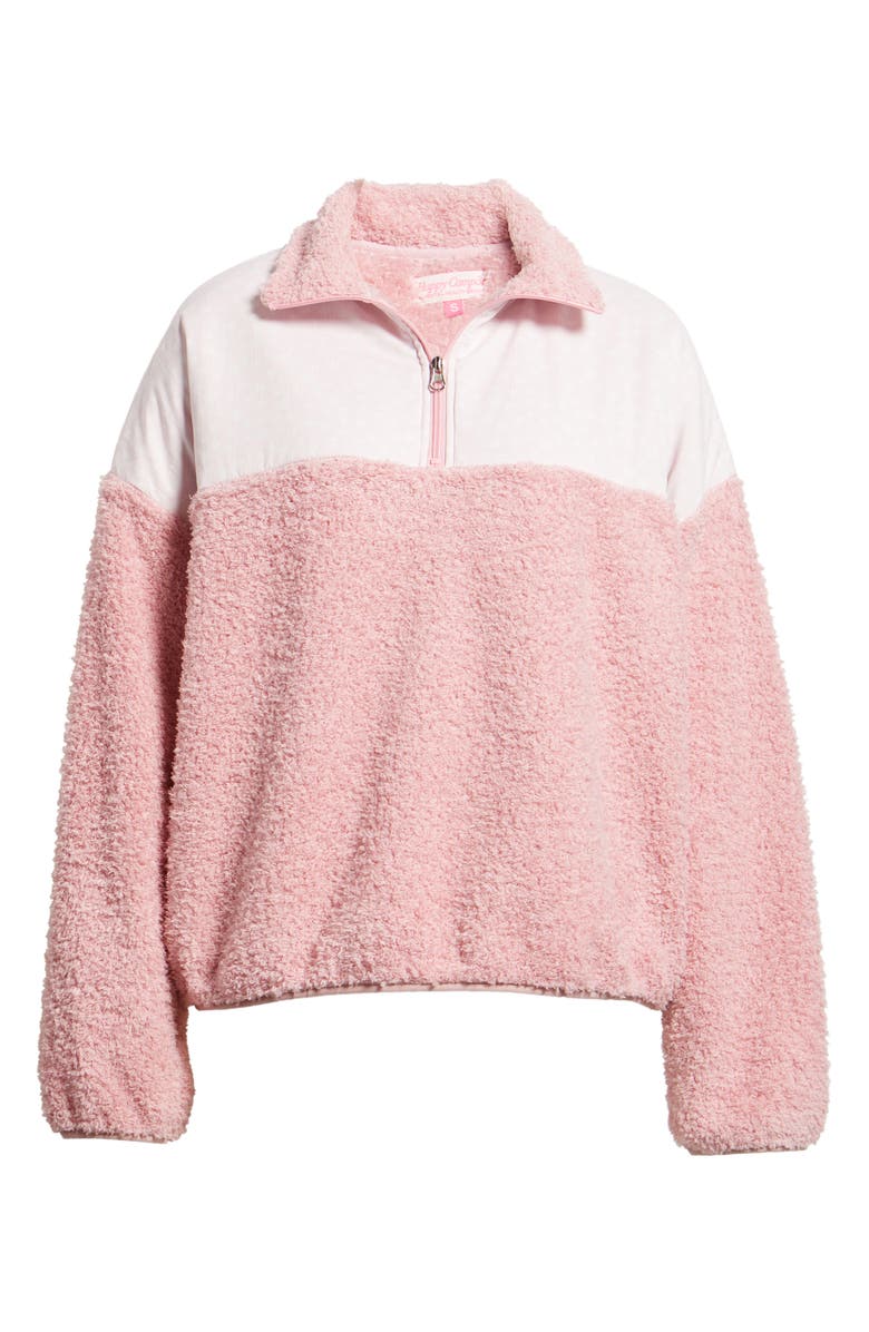 HAPPY CAMP3R Ditsy Daisy Aria Quarter-Zip Pullover, Alternate, color, Mauve