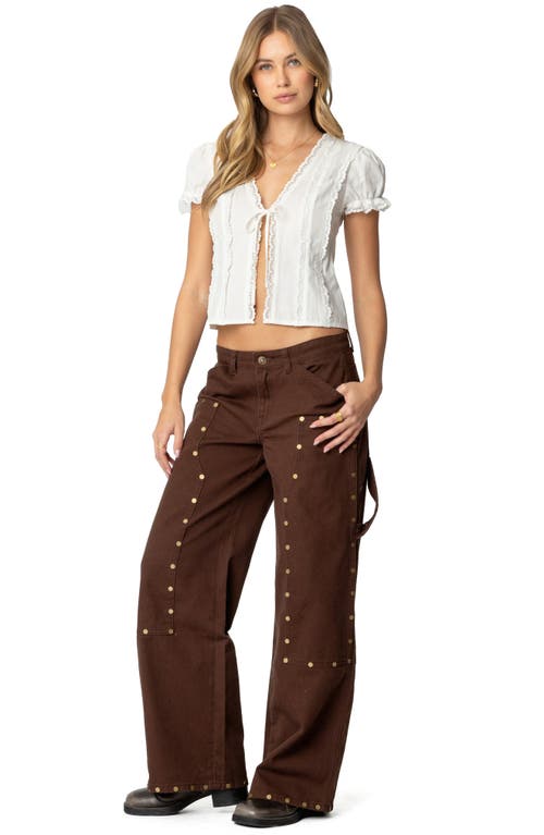 EDIKTED EDIKTED STUDDED LOW RISE CARPENTER JEANS 