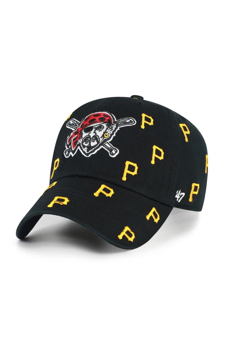 '47 Women's '47 Black Pittsburgh Pirates Confetti Clean Up Adjustable Hat, Main, color, Black