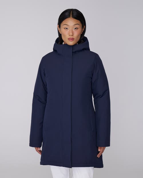 Quartz Co. Maeva | Hooded Insulated Winter Jacket In True Navy