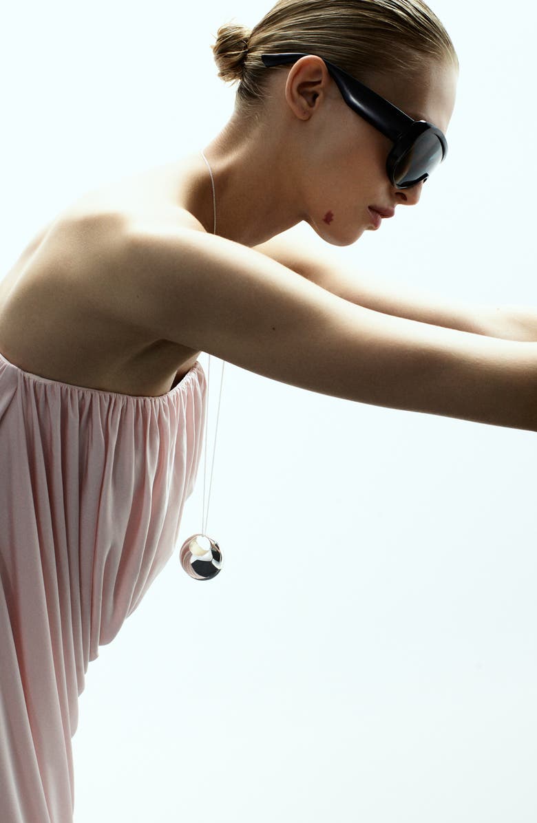 MANGO x Kaia Gerber Metallic Pendant Necklace, Alternate, color, 