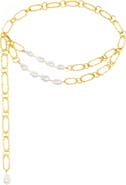 Petit Moments Mila Faux Pearl Chain Belt