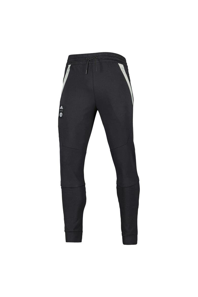 Men's adidas Black New England Revolution 2023 Player Club Travel Pants, Alternate, color, Charcoal