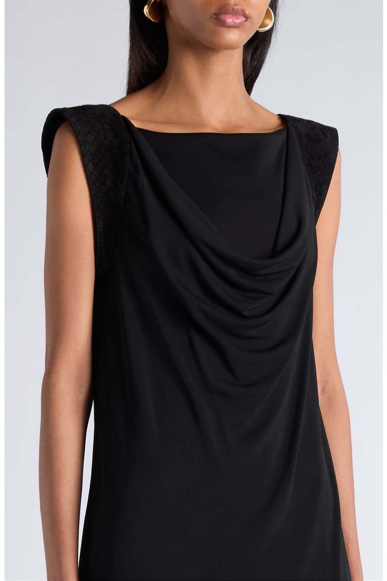 Crepe Viscose Jersey Dress, Alternate, color, 1010 DOUBLE BLACK