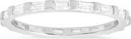 Queen Jewels Sterling Silver CZ Baguette Infinity Band Ring