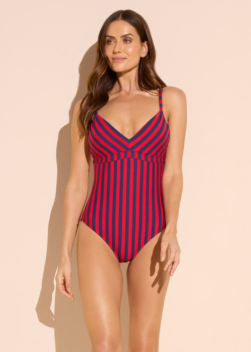 Stylest Dreamsculpt Push-up Plunge Suit In Red