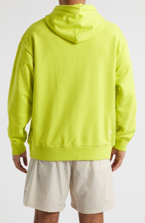 On Club Oversize Organic Cott Blend Hoodie In Lime