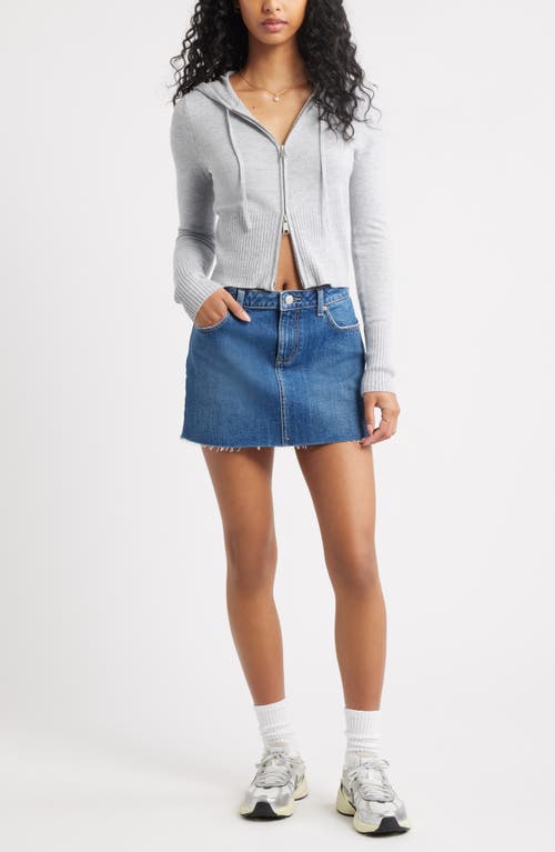 Bp. Fitted Cotton Blend Hoodie In Gray