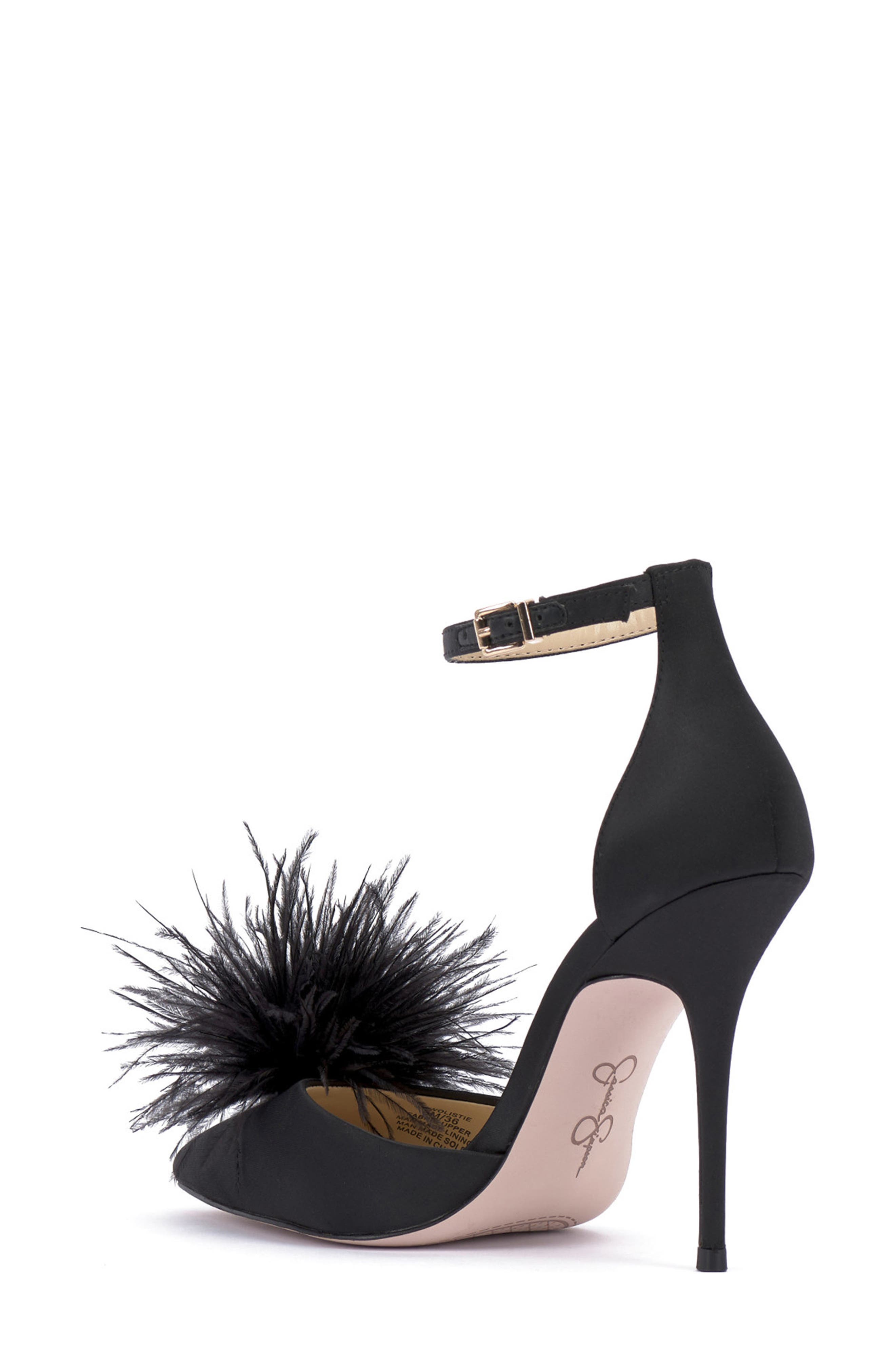 Jessica Simpson Wolistie Pompom Stiletto Sandal, Alternate, color, 