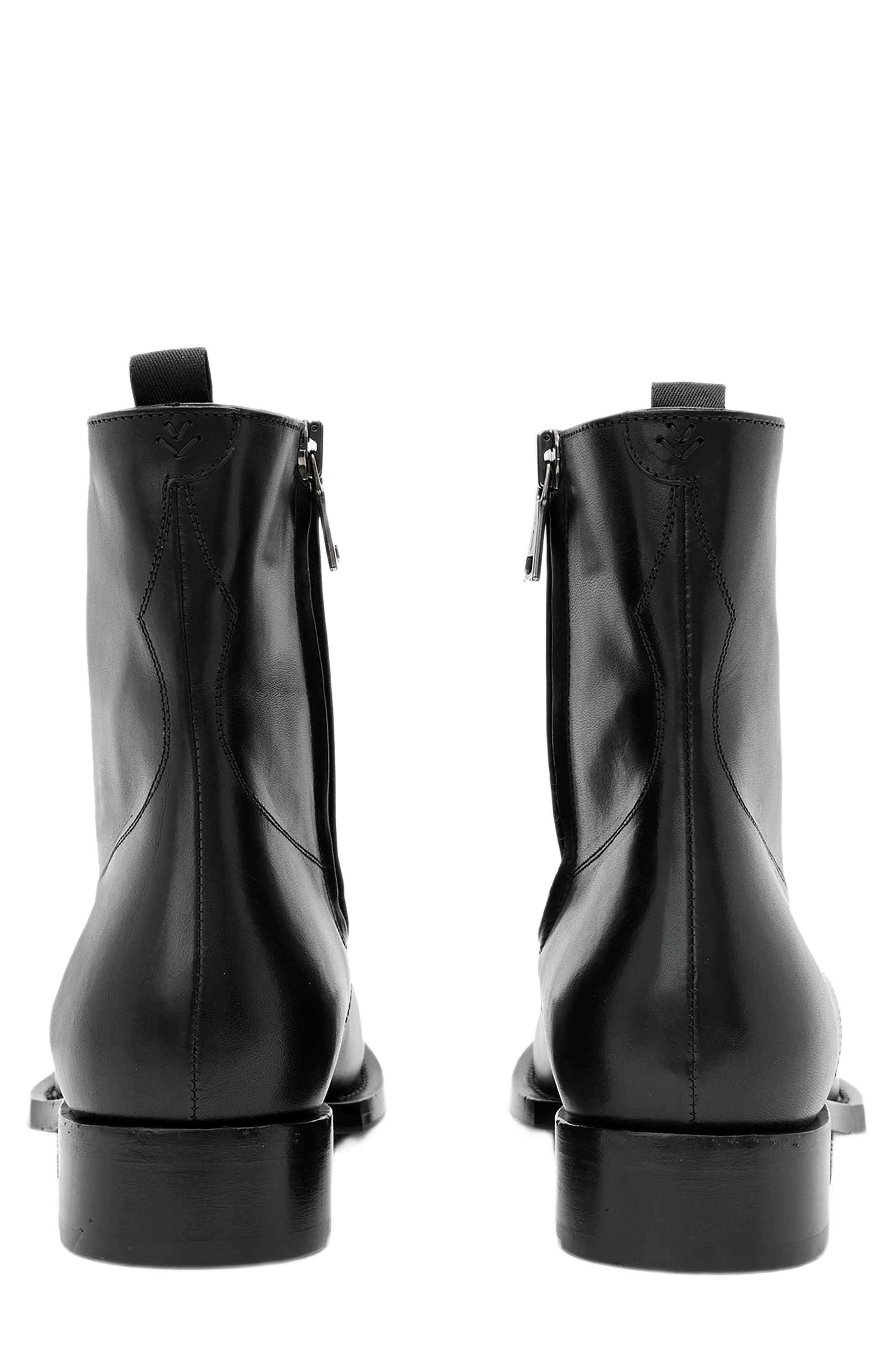 Two Five Two Zip Combat Boot, Alternate, color, BLACK