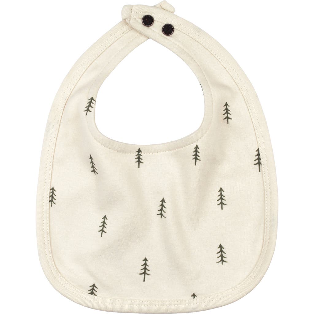 L'ovedbaby Print 2-layer Reversible Organic Cotton Bib In Neutral