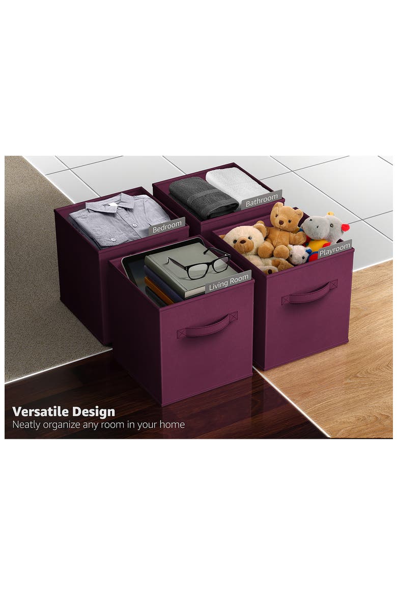8-Pack Collapsible Storage Cube, Alternate, color, PURPLE