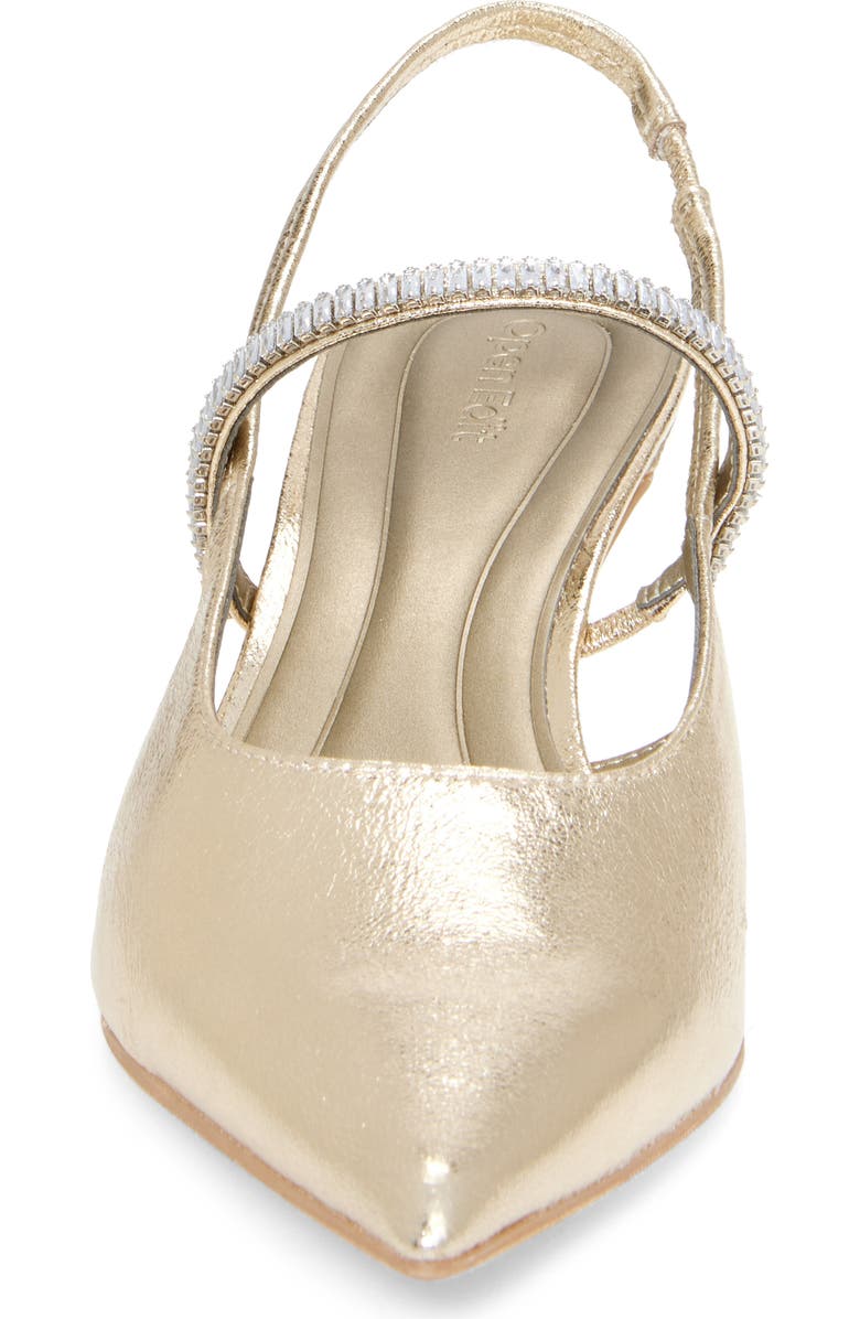 Open Edit Sophia Pointed Toe Slingback Pump, Alternate, color, Gold Metallic