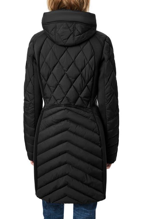 BERNARDO BERNARDO MIXED MEDIA WATER RESISANT QUILTED PUFFER JACKET