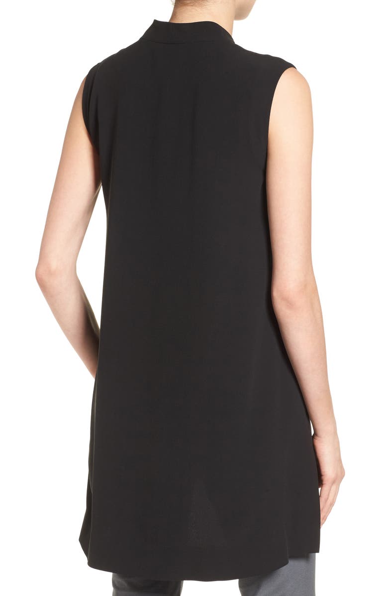 Eileen Fisher Long Silk Vest, Alternate, color, 