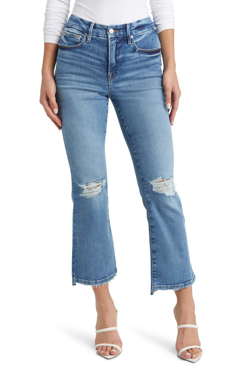 Good American Good Legs Crop Mini Bootcut Jeans, Main, color,