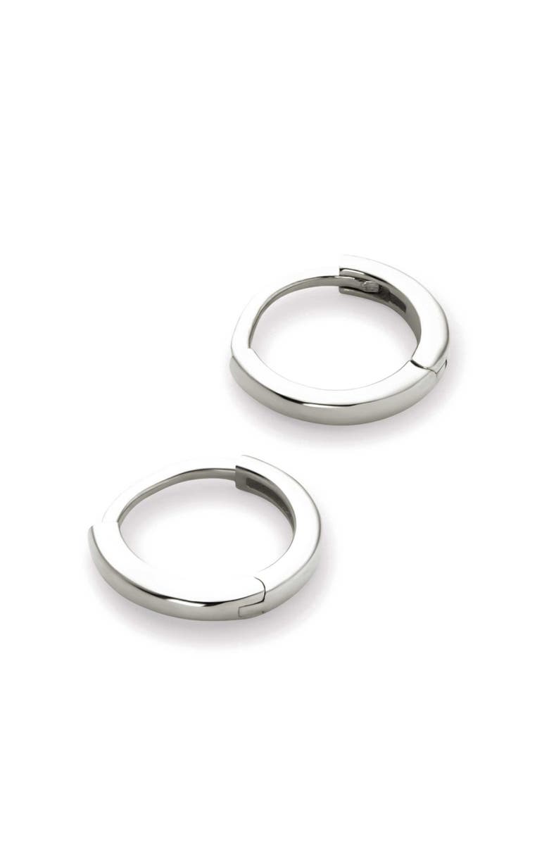 Ana Luisa Gold Huggie Hoop Earrings, Alternate, color, White Gold