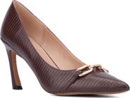 NEW YORK AND COMPANY Katerina Croc Embossed Faux Leather Pump
