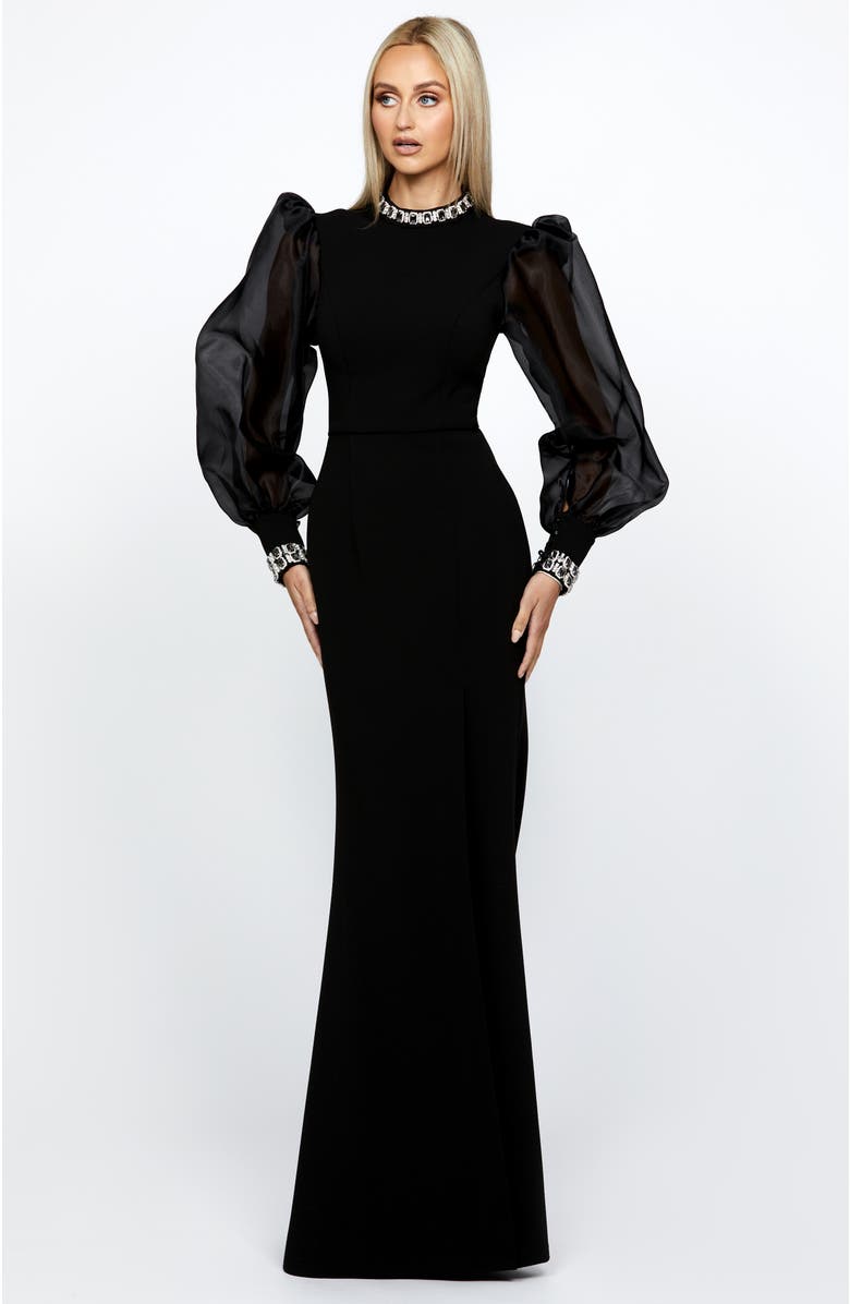 Bariano Winnie Sheer Sleeve Gown, Main, color,