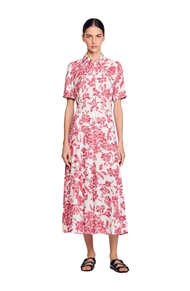 SANDRO Floral patterned maxi dress, Alternate, color,