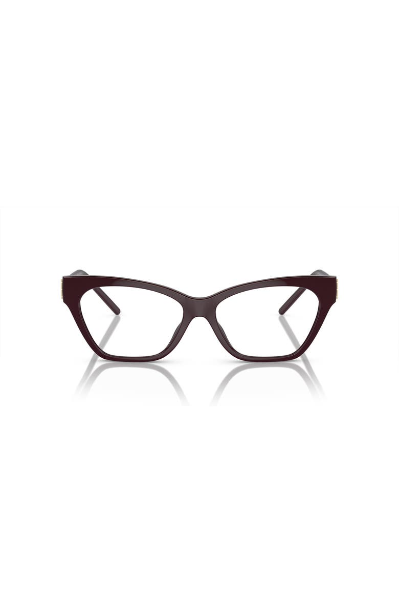Tory Burch 54mm Cat Eye optical glasses, Alternate, color, Red