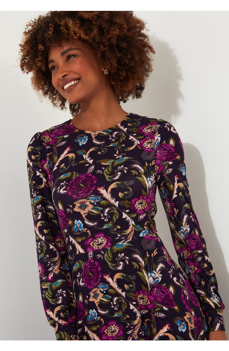 Joe Browns Stretch Knit A-Line Midi Dress, Alternate, color, Vintage Bouquet Floral