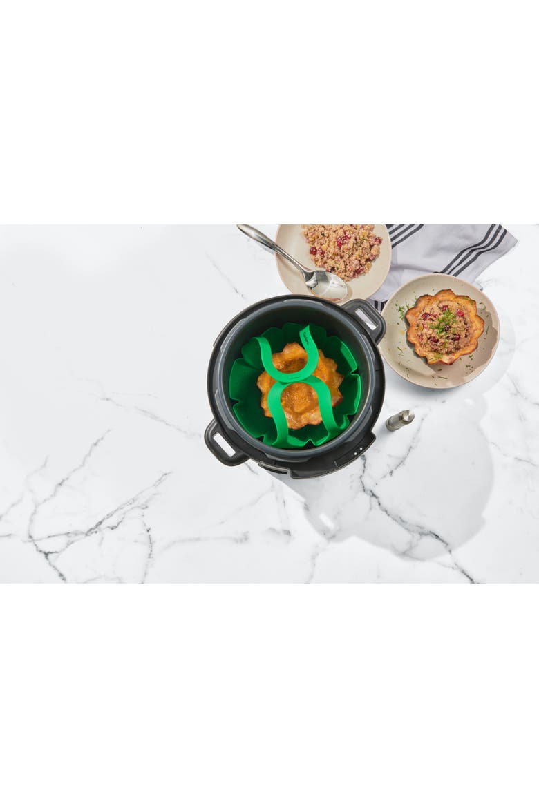 Silicone Vegetable Steamer, Alternate, color, Green