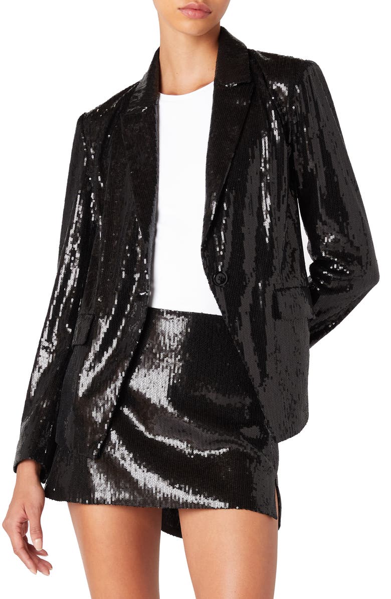 BLANKNYC Sequin One-Button Blazer, Main, color, Party Time