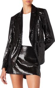 BLANKNYC Sequin One-Button Blazer