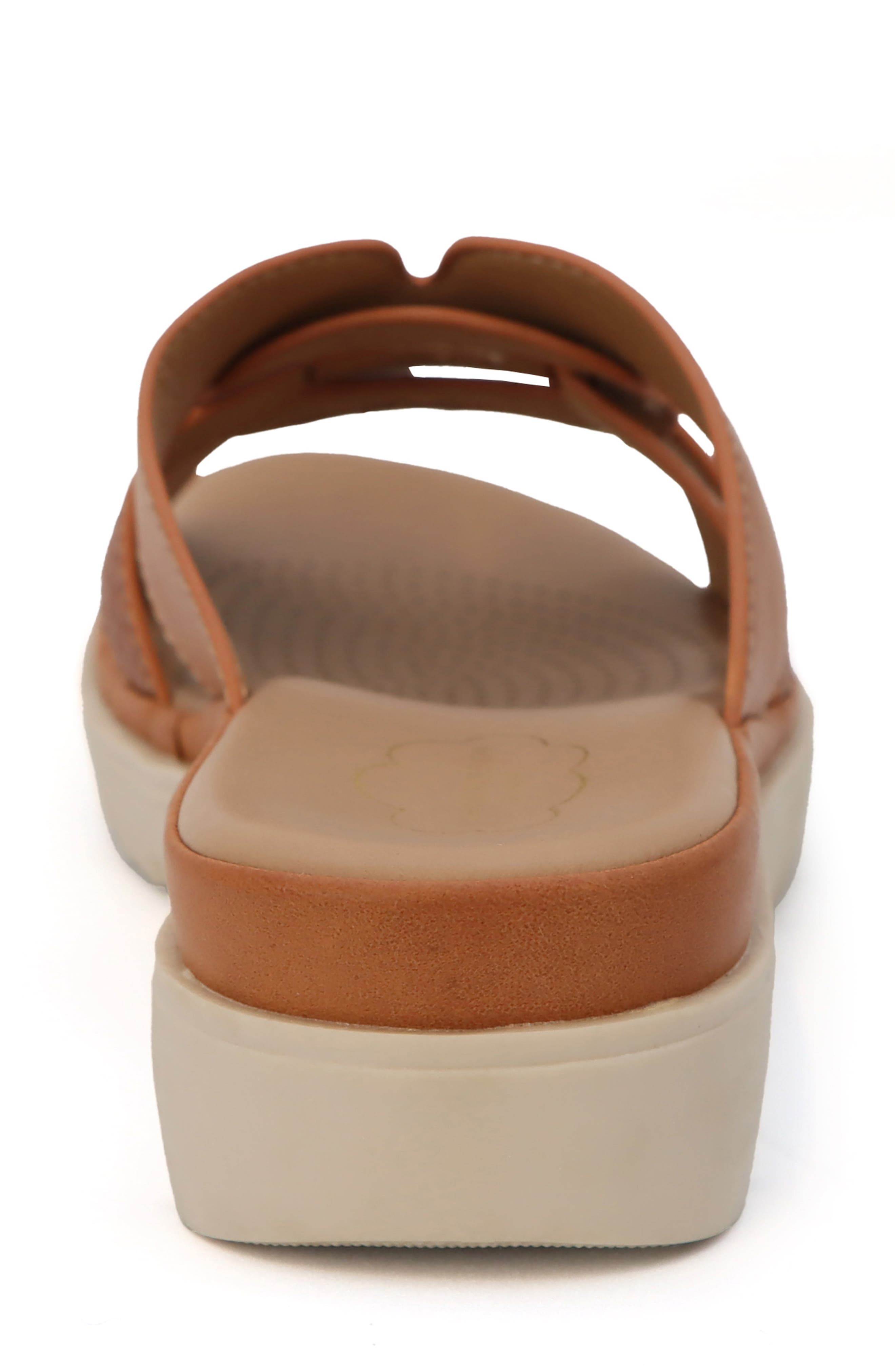 COMODA DESIGNS Tunsa Wedge Slide Sandal, Alternate, color, Rust