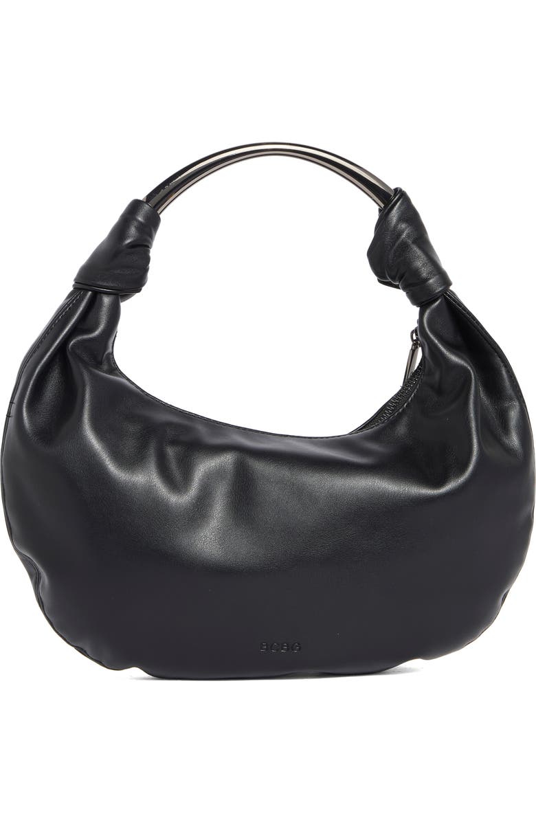 BCBG Knotted Top Handle Bag, Alternate, color, Black