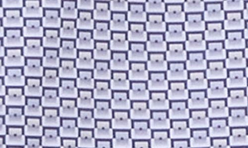 Bugatchi Axel Geo Print Shaped Fit Stretch Cotton Button-up Shirt In Zinc