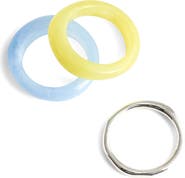 Madewell Set of 3 Sculptural Resin Stacking Rings