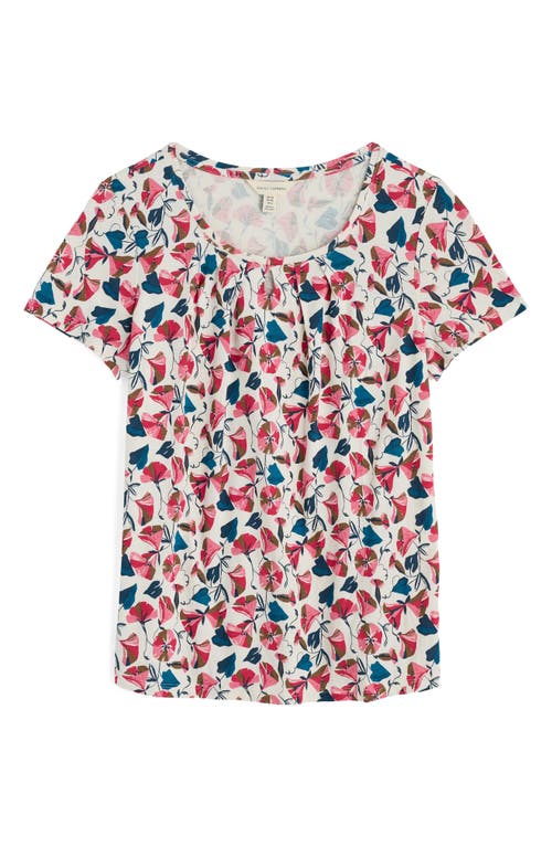 Seasalt Cornwall Appletree Keyhole T-shirt In Parasol Floral Chalk