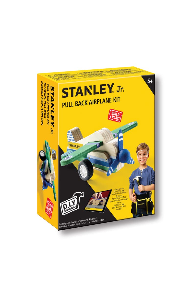 Stanley Jr Pull-Back Airplane Kit, Main, color, Multi Color