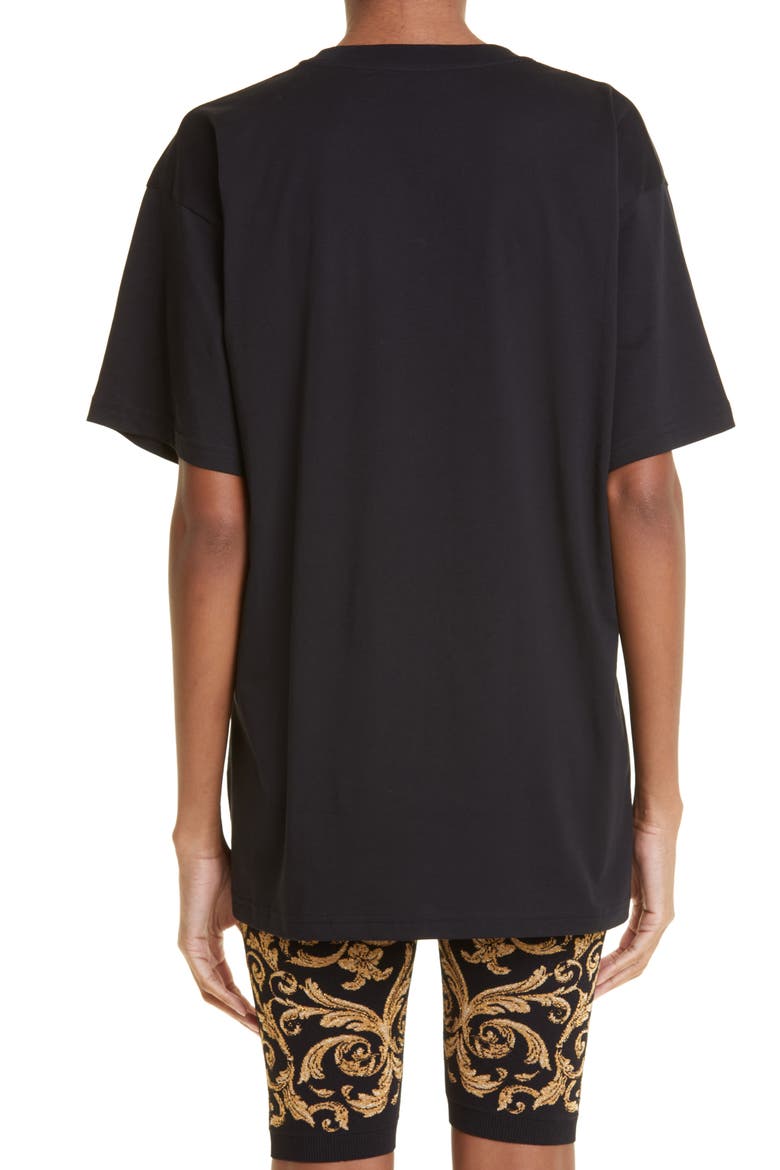 Oversize Mirror Bear Print Cotton Graphic Tee, Alternate, color, FANTASY PRINT BLACK