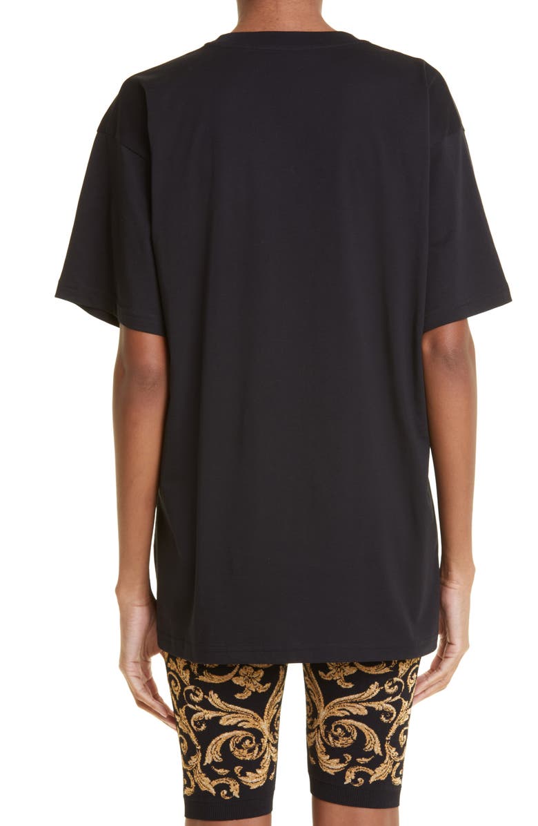 Moschino Oversize Mirror Bear Print Cotton Graphic Tee, Alternate, color, 