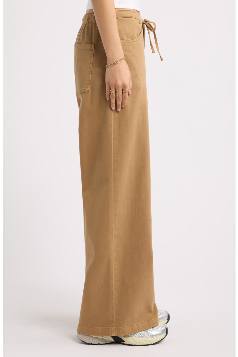 Stretch Twill Wide Leg Pants, Alternate, color, TAN TIGER