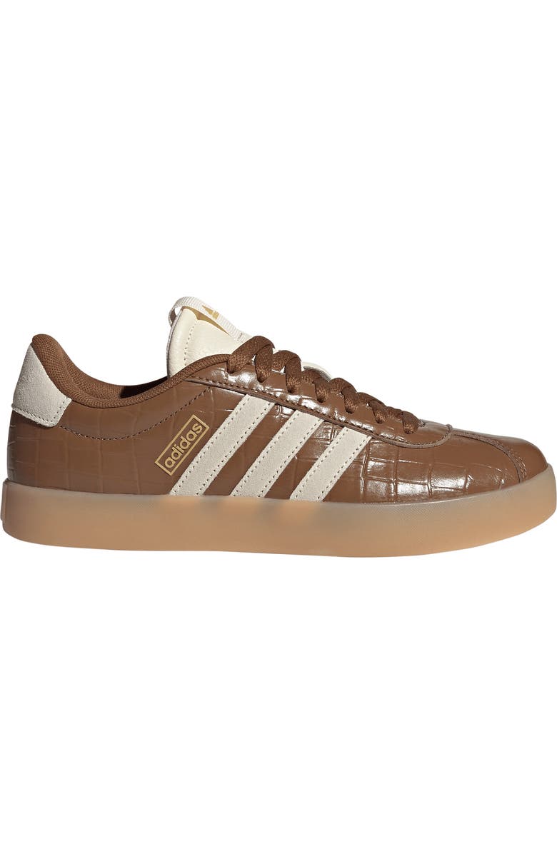 adidas VL Court 3.0 Sneaker, Alternate, color, Brown/ Cream White/ Gold Met