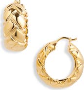 Missoma Lucy Williams Chunky Waffle Hoop Earrings