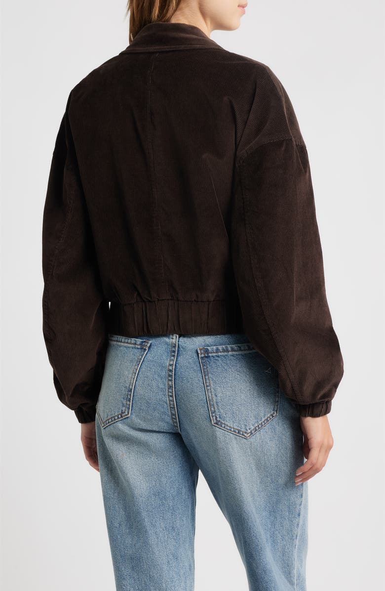rag & bone Lara Cotton Blend Corduroy Bomber Jacket, Alternate, color, Dark Brown