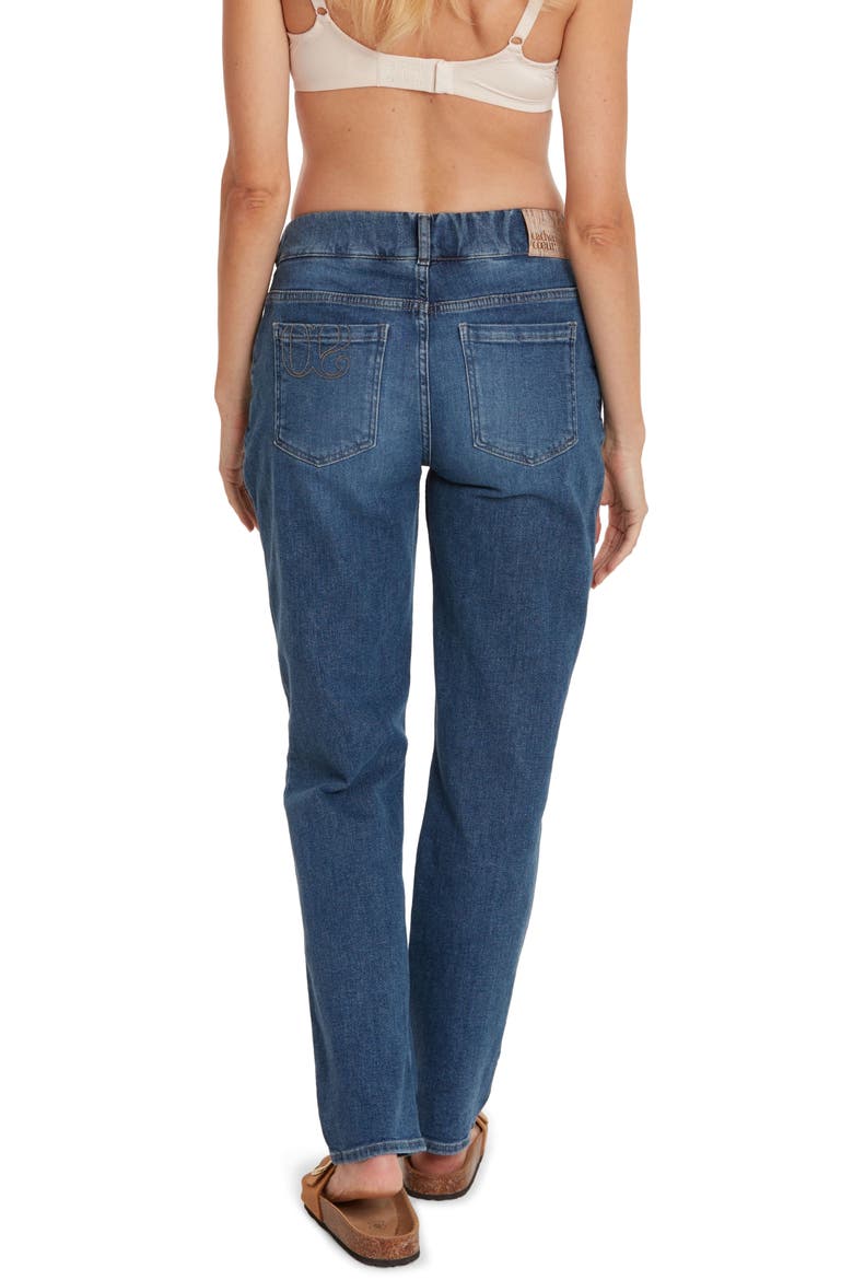 Carrie Mom fit maternity and post partum jeans, Alternate, color, MID BLUE USED