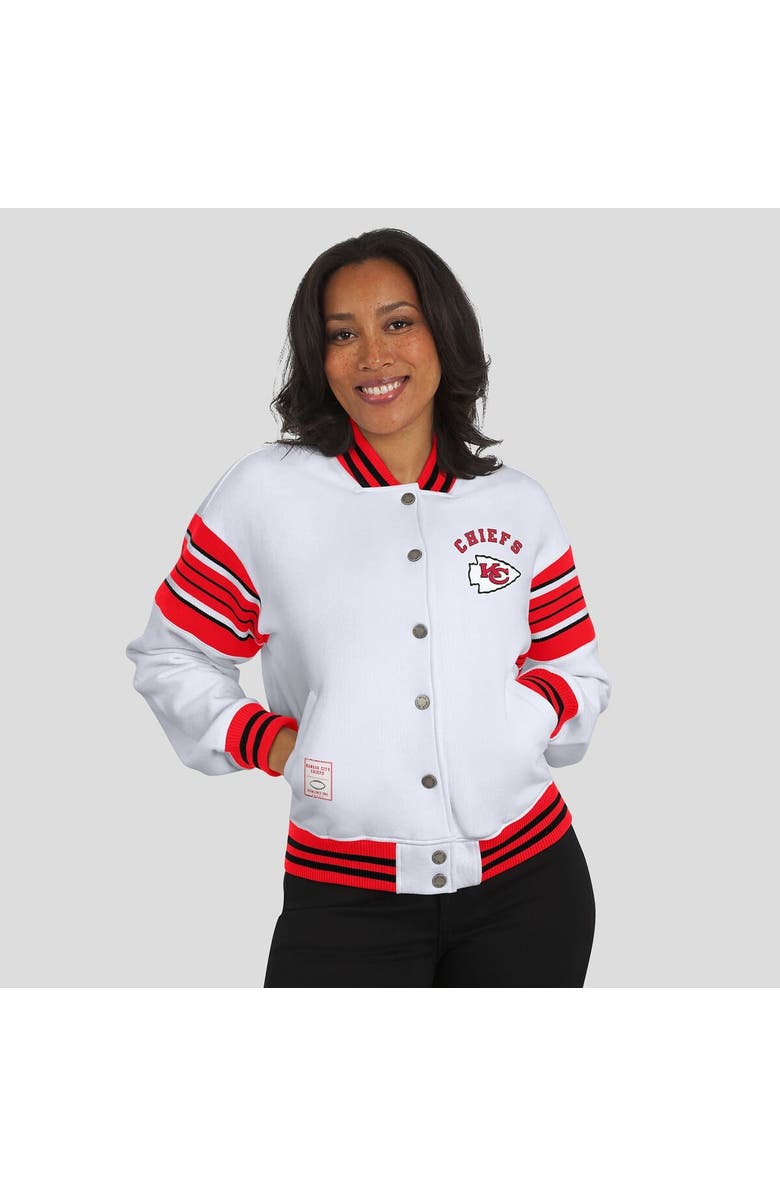 WEAR by Erin Andrews Women's WEAR by Erin Andrews White Kansas City Chiefs Full-Snap Fleece Sweatshirt Jacket, Alternate, color, White